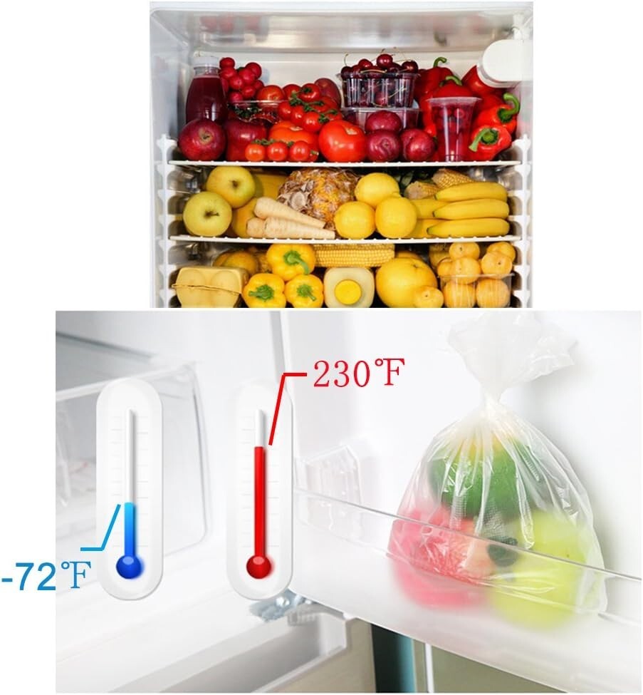 Durable 12x20 Clear Food Storage Bags – 1400 Bags on 4 Rolls for Freshness