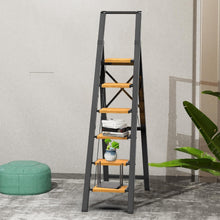 Load image into Gallery viewer, 6 Step Lightweight Aluminum Folding Ladder for 12 Ft Ceilings - Safe &amp; Stylish