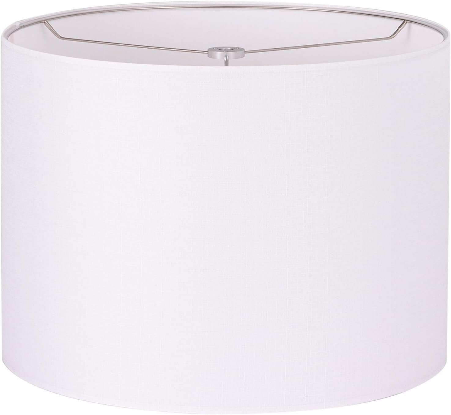 Elegant White Linen Drum Lampshade 13x13x10 for Table & Floor Lamps