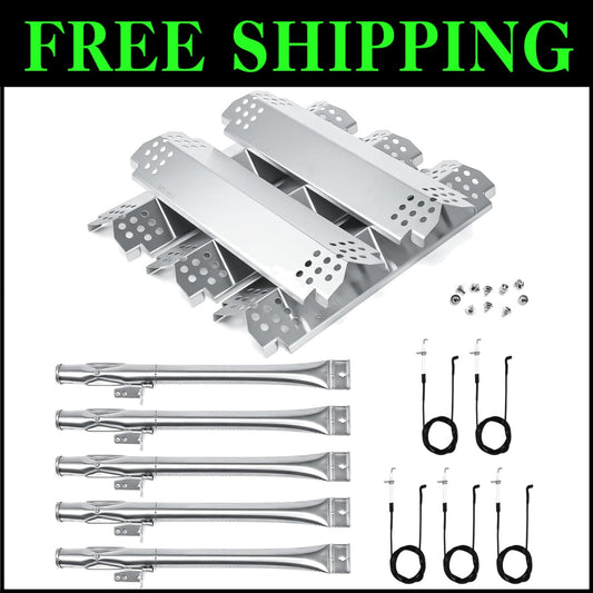 Nexgrill Replacement Parts Kit: Stainless Steel Burners & Heat Plates, 5 Pack