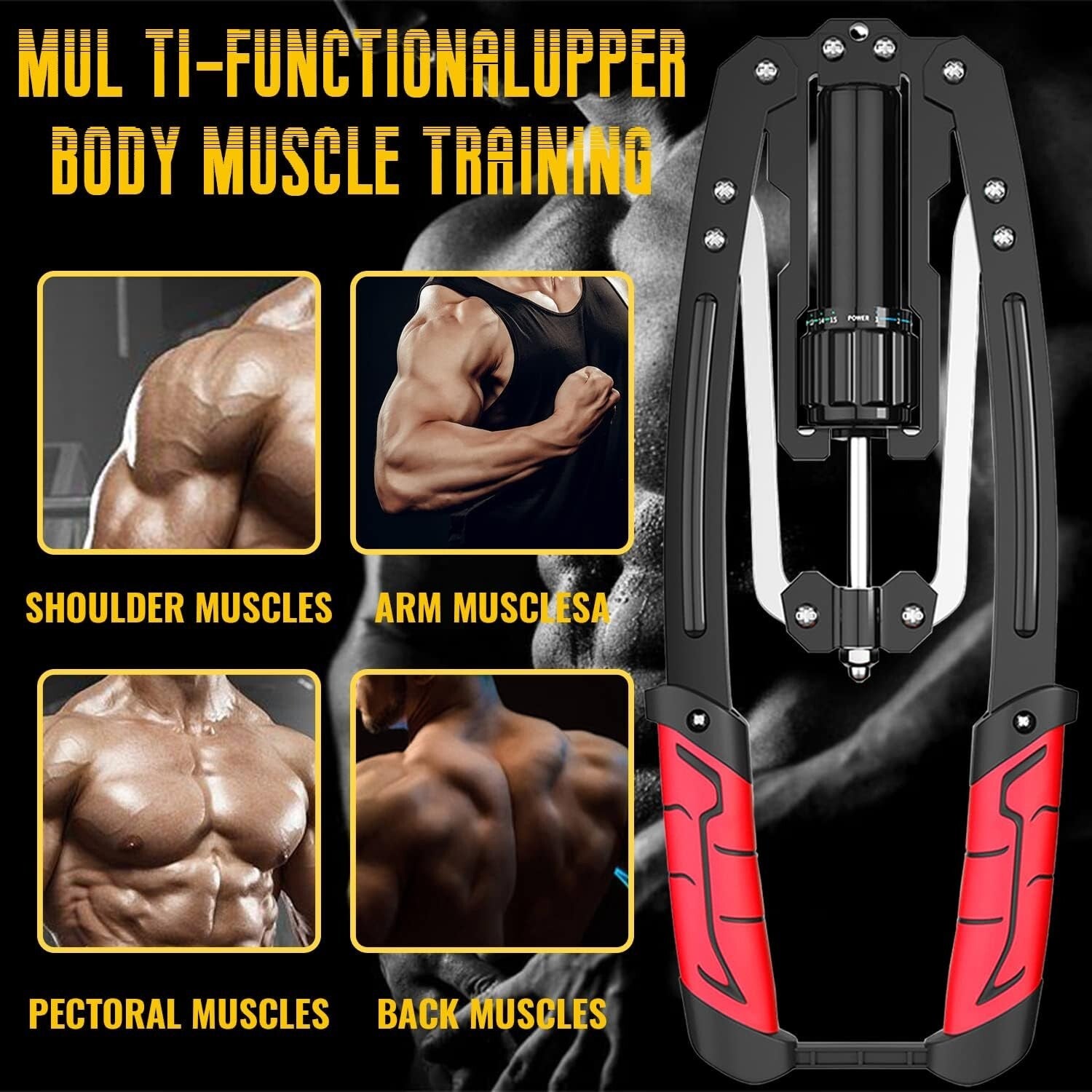 Power Twister Chest Expander - Up to 440lbs, Perfect for Arm Strength Training