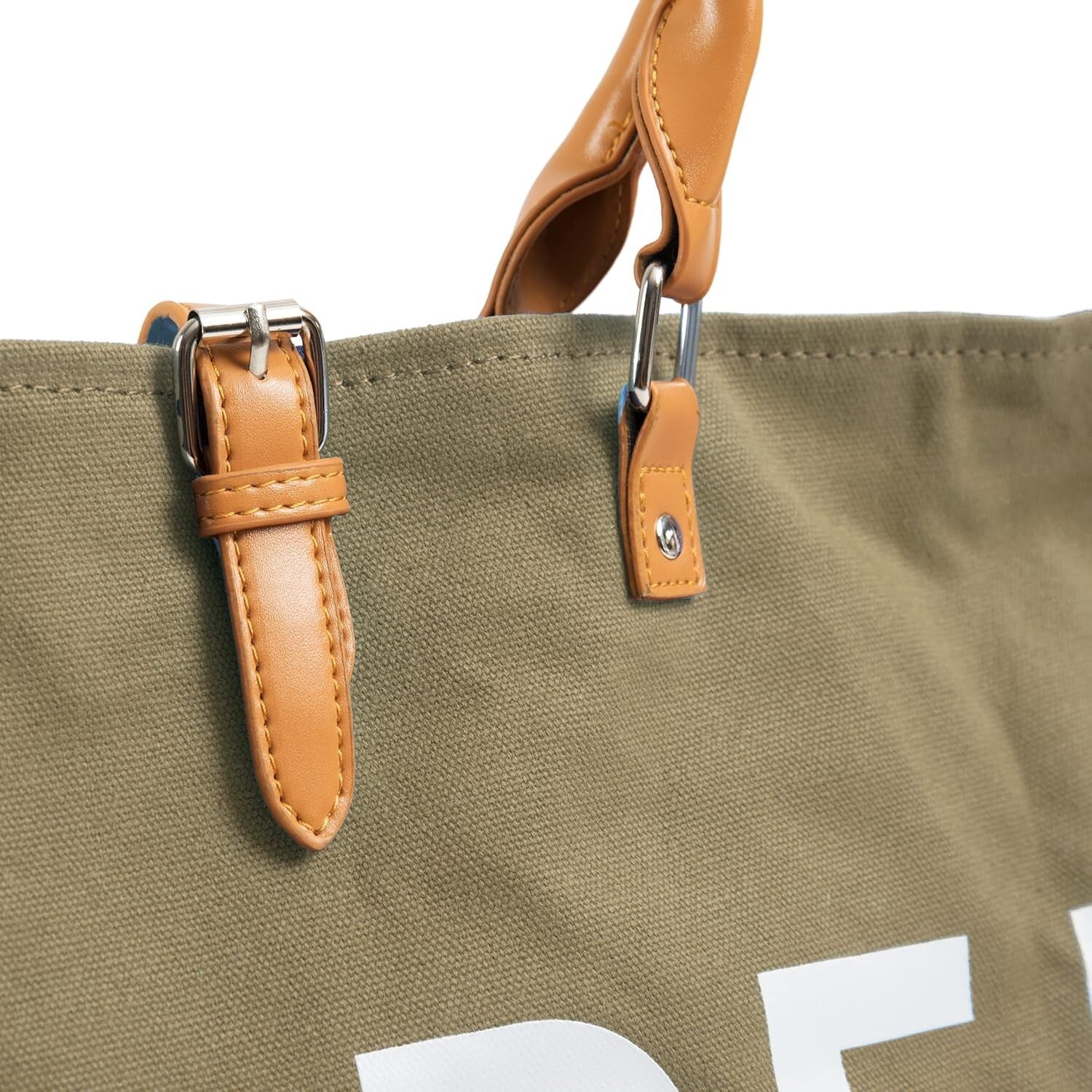 Foldable Waterproof Tote with Vegan Leather Handles for Ultimate Convenience
