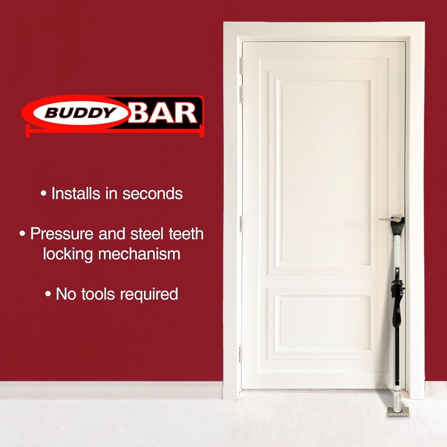 Stylish Powder-Coated Door Jammer - Maximum Force Resistance for Every Door