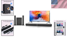 Load image into Gallery viewer, Bluetooth 5.0 Surround Sound Bar with Subwoofer – 10 EQ Modes &amp; Remote Control