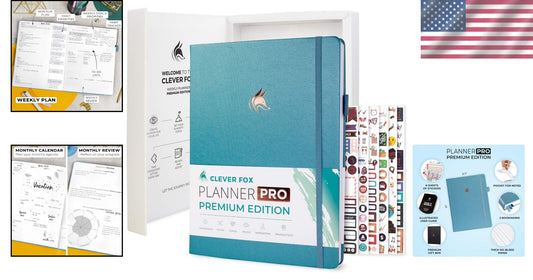 A4 Aquamarine Planner Pro: Undated Weekly & Monthly Organization with Budgeting