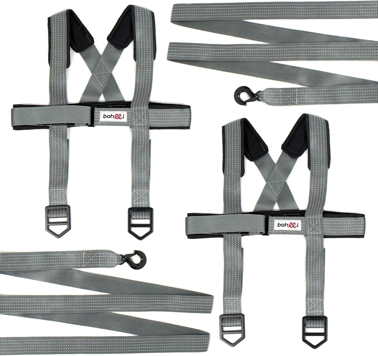 Adjustable Nylon Shoulder Carrying Straps for Efficient Moving - 4-Piece Set