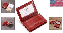Load image into Gallery viewer, Compact Vintage Leather Business Card Holder - Stylish &amp; Functional Card Case