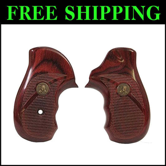 Renegade SP101 Checkered Wood Grips - Superior Fit and Timeless Rosewood Finish