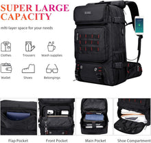 Load image into Gallery viewer, Premium Black Nylon Convertible Backpack with Shoe Compartment for Travelers