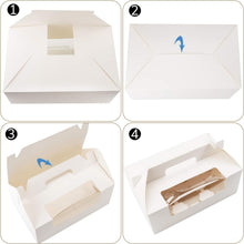 Load image into Gallery viewer, Compact 50pcs Cupcake Boxes with Clear Window - Easy Assembly for Every Occasion