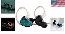 Load image into Gallery viewer, Premium KZ 5 Balanced Armature Earbuds for Musicians - Detachable Cable, Green