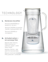 Load image into Gallery viewer, Premium Water Filter Pitcher: Removes Bacteria &amp; Microplastics – 10 Cup Capacity