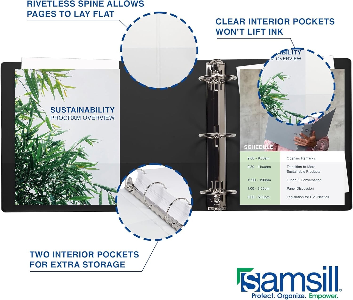 12-Pack 1.5 Inch 3-Ring Binders with Clear View Cover - Organize with Style