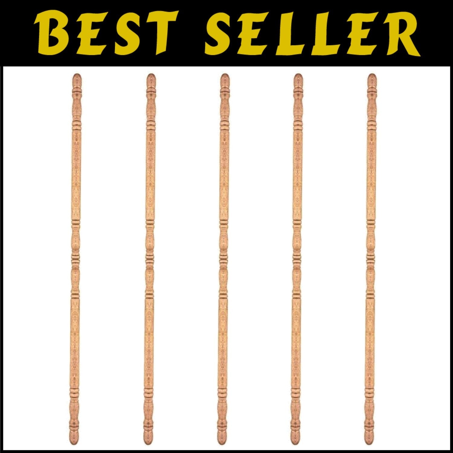 Round Sanded Corner Wall Protectors - 5-Piece Beechwood Set for Easy Install