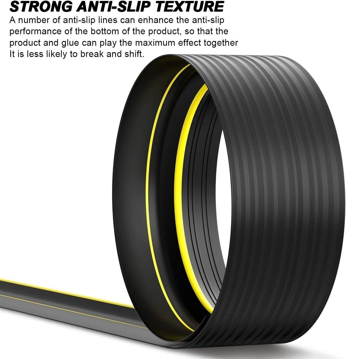 Extreme Weather Protection Garage Door Seal - 20ft Rubber Strip for All Surfaces