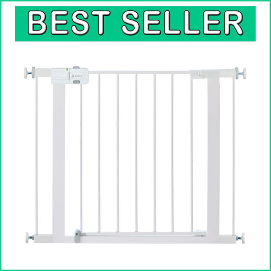 SecureTech Walk-Through Baby Gate – Adjustable 29"-38" for Pets and Children