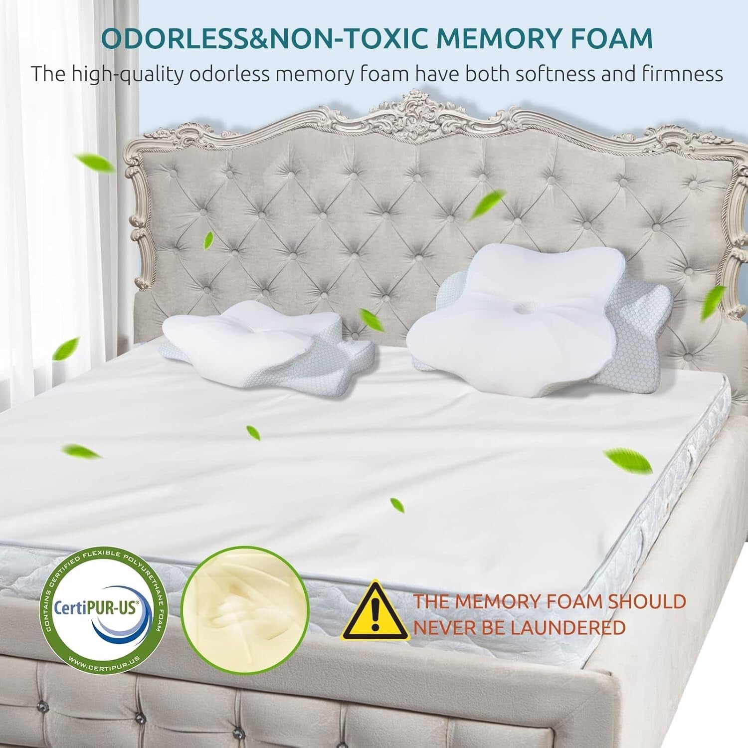 Ergonomic Cervical Pillow - Contour Memory Foam for Neck Pain Relief & Support