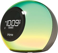 Load image into Gallery viewer, Stylish Dual Alarm Clock Radio with Bluetooth Speaker and Mood Light - Portable