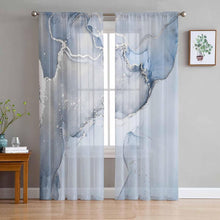 Load image into Gallery viewer, Contemporary Marble Textured Sheer Curtains – 63 Inches, Ideal for Every Room