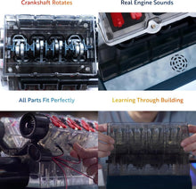 Load image into Gallery viewer, Build Your Own Working Mini V8 Engine Model Kit - 270 Parts for STEM Learning
