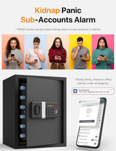 Load image into Gallery viewer, Alloy Steel Digital Safe with Voice Command &amp; Emergency Charger - 0.5 Cubic Feet