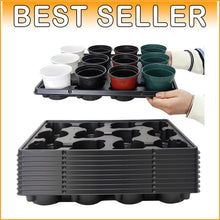 Load image into Gallery viewer, Gardener’s 12 Cell Plant Trays with Drainage - Perfect for 4 Inch Nursery Pots