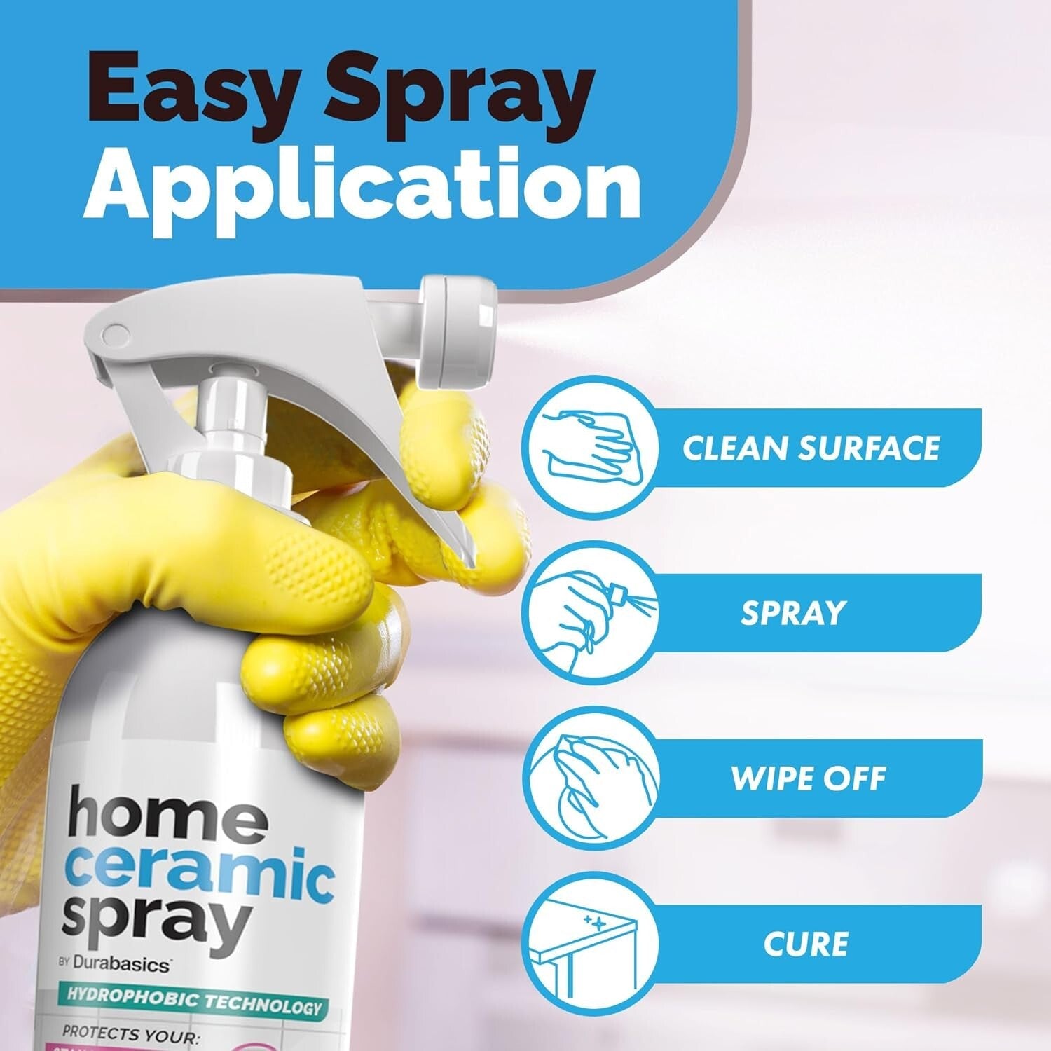 12 Oz Ceramic Coating Spray - Effortlessly Shine & Protect Kitchen Sinks & Glass