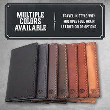 Load image into Gallery viewer, Premium Leather Travel Wallet with Lifetime Warranty - Fits Field Notes 3.5x5.5
