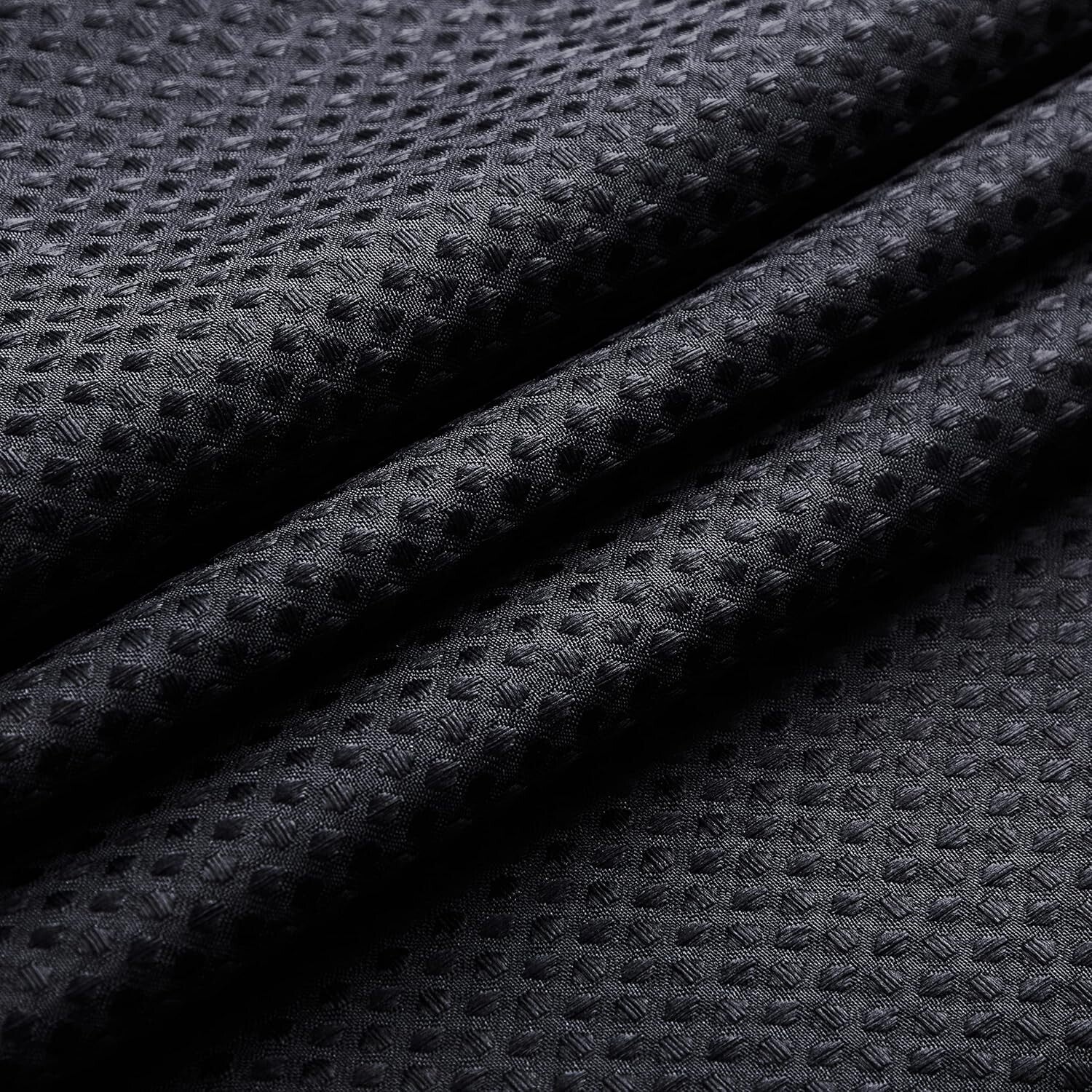 Luxury Black Shower Curtain with Mesh Top & Removable Liner – 96 Inch Length