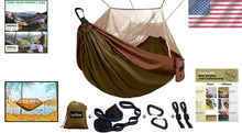 Load image into Gallery viewer, Compact Portable 2-Person Hammock with Setup Tools - Ideal for Outdoor Fun