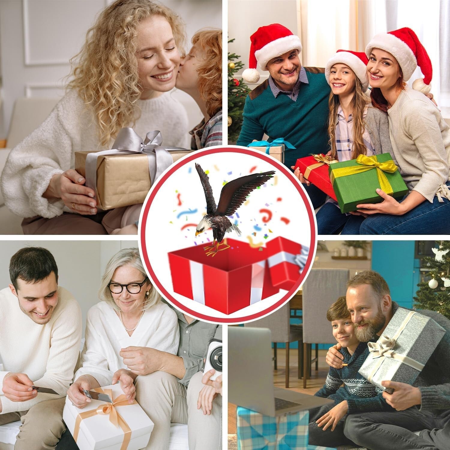 Large 40.5-Inch Swooping Bald Eagle Statue - Lifelike Outdoor Decor for Garden