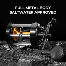 Load image into Gallery viewer, Lightweight Right-Handed Baitcasting Reel - Perfect for Salmon &amp; Inshore Fishing