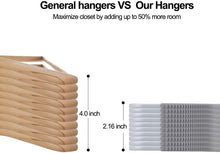 Load image into Gallery viewer, Triangular Shape Heavy-Duty 50 Clothes Hangers with Non-Slip Coating - Gray