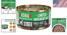 Load image into Gallery viewer, Grain-Free Turkey Pate Cat Food - Limited Ingredient Diet for Sensitive Stomachs