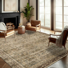 Load image into Gallery viewer, Machine Washable Vintage Floral 5x7 Area Rug - Non-Slip, Pet-Friendly Design