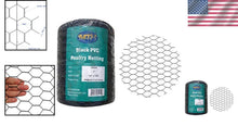 Load image into Gallery viewer, Versatile 12" x 150' Black Chicken Wire with Sturdy Hexagonal Mesh for Fencing
