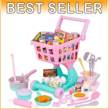 Load image into Gallery viewer, Interactive Shopping Cart &amp; Kitchen Set with Realistic Food Accessories