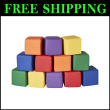 Load image into Gallery viewer, SoftZone Patchwork 12 Foam Building Blocks for Young Learners - Non-Toxic Design