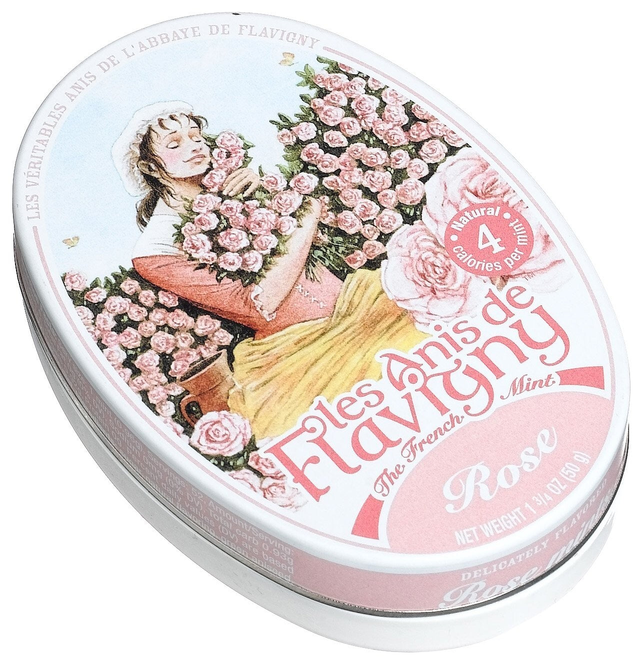 Gourmet Rose French Mints – 14 Oz Total in Elegant Oval Tins (Pack of 8)
