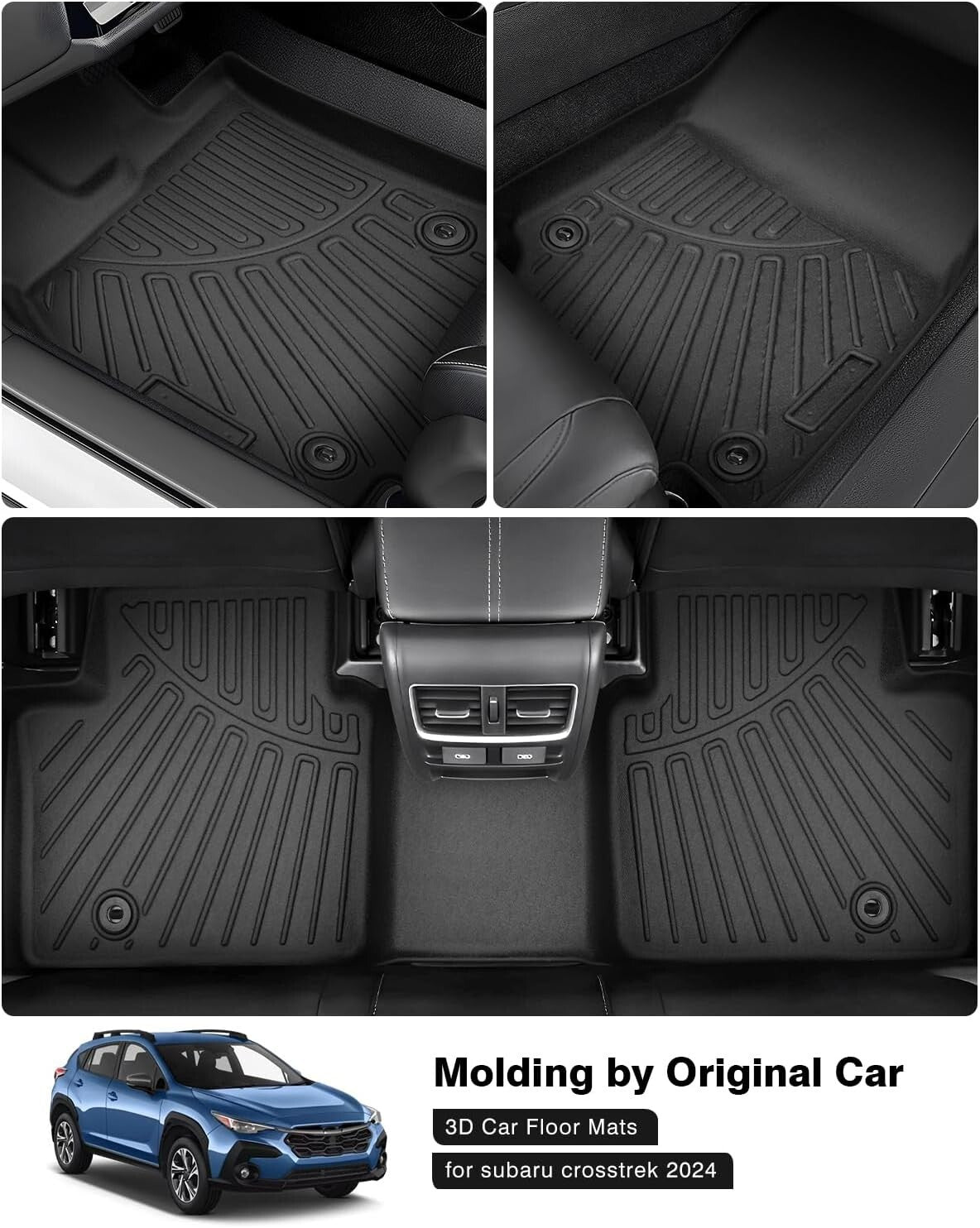 Custom-Fit Heavy Duty Floor Liners for 2024 2025 Subaru Crosstrek - Easy Clean