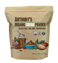 Load image into Gallery viewer, 5 lb Batch Tested Organic Raw Cocoa Powder - Perfect for Baking &amp; Smoothies