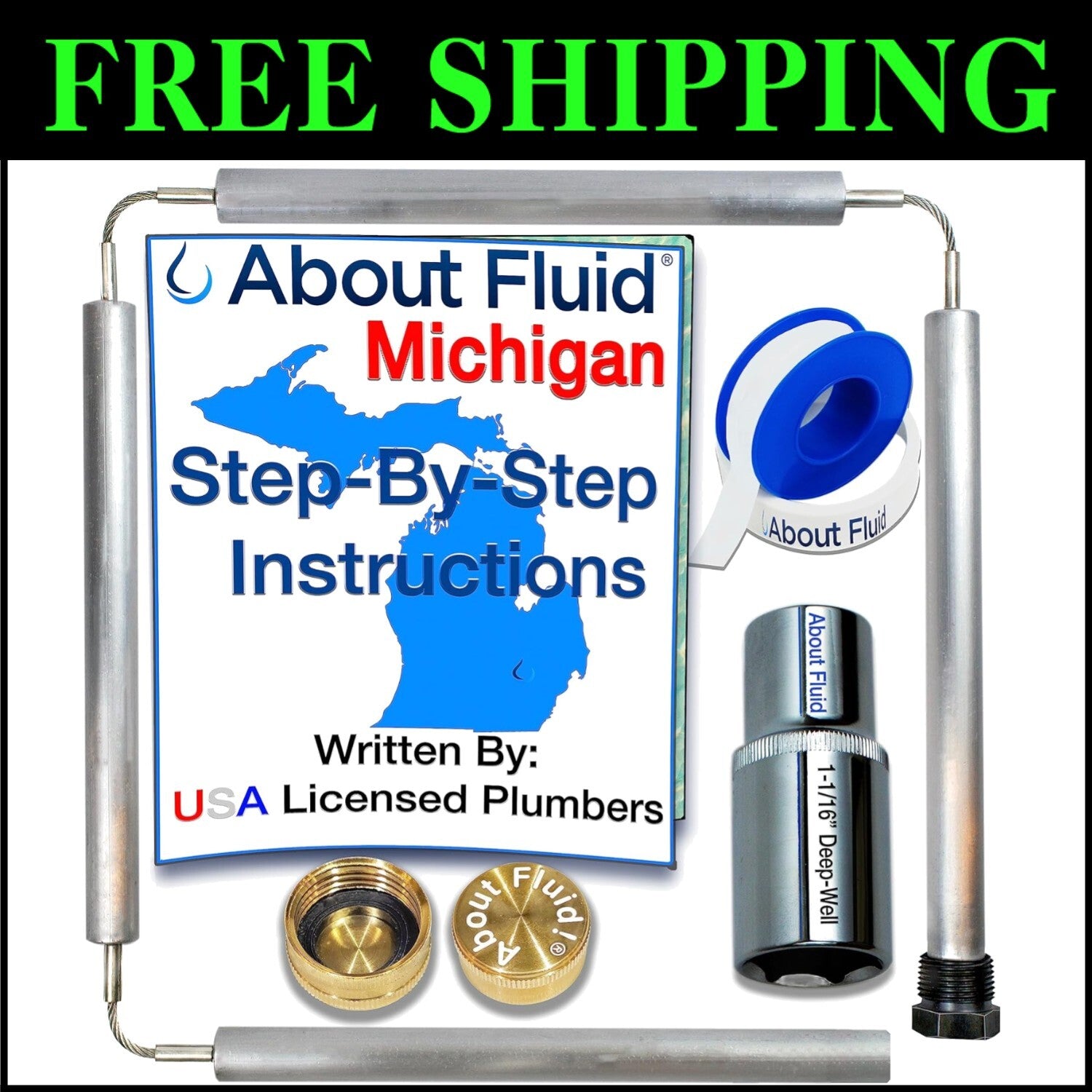 Durable Magnesium Anode Rod with Lifetime Socket for Water Heater Maintenance