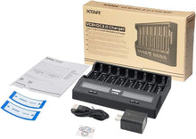 Load image into Gallery viewer, Versatile 8-Slot Battery Charger with Grading Mode &amp; Safety Features Included