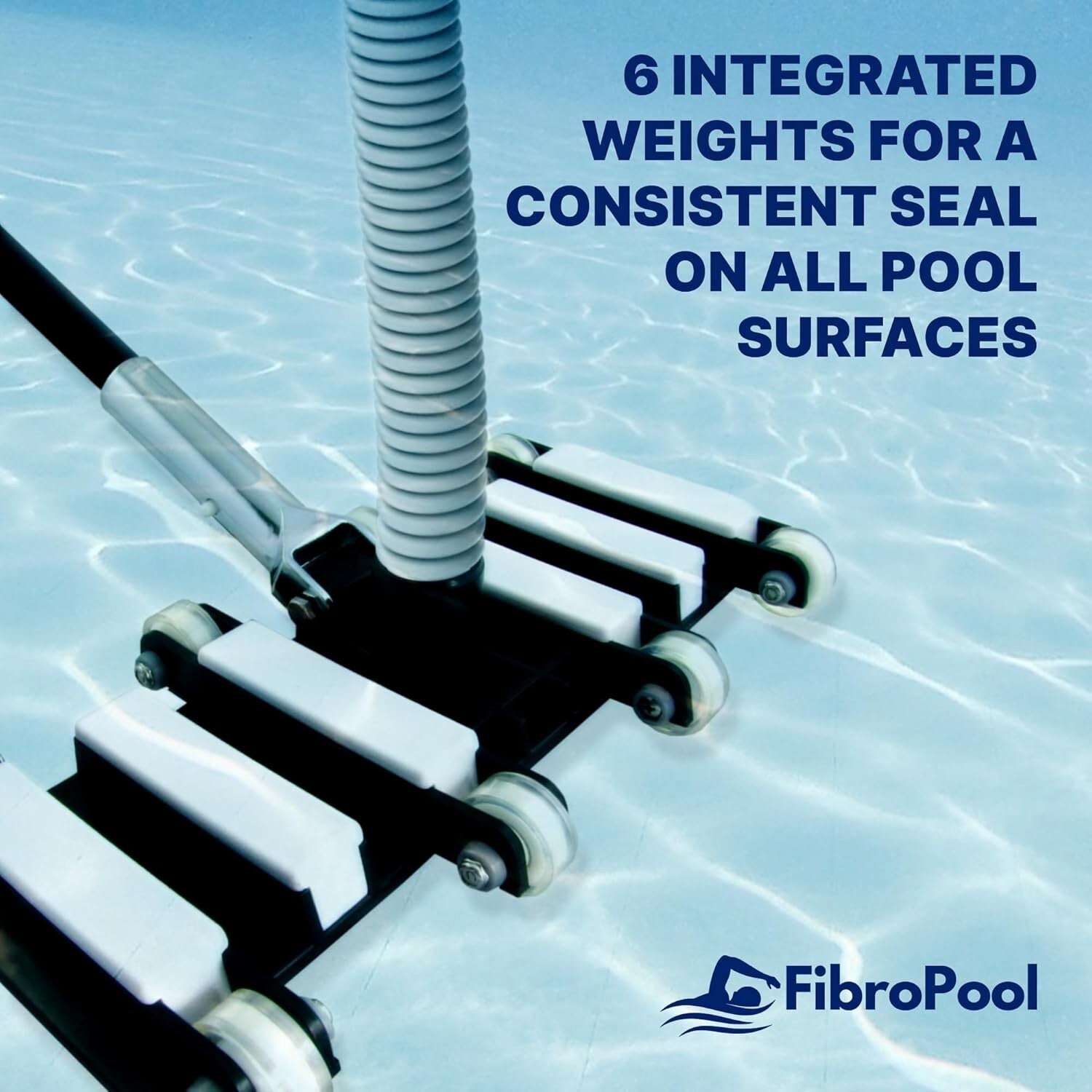 Ergonomic Pool Vacuum Head - Extra-Wide & Flexible for Ultimate Surface Cleaning