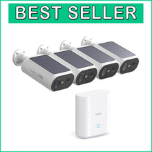Load image into Gallery viewer, DIY Wireless Solar Security Cameras - 4 Cam Set with Color Night Vision &amp; Alerts