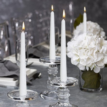 Load image into Gallery viewer, Elegant 60-Pack 10-Inch Long-Lasting Smokeless White Taper Candles - 8 Hour Burn