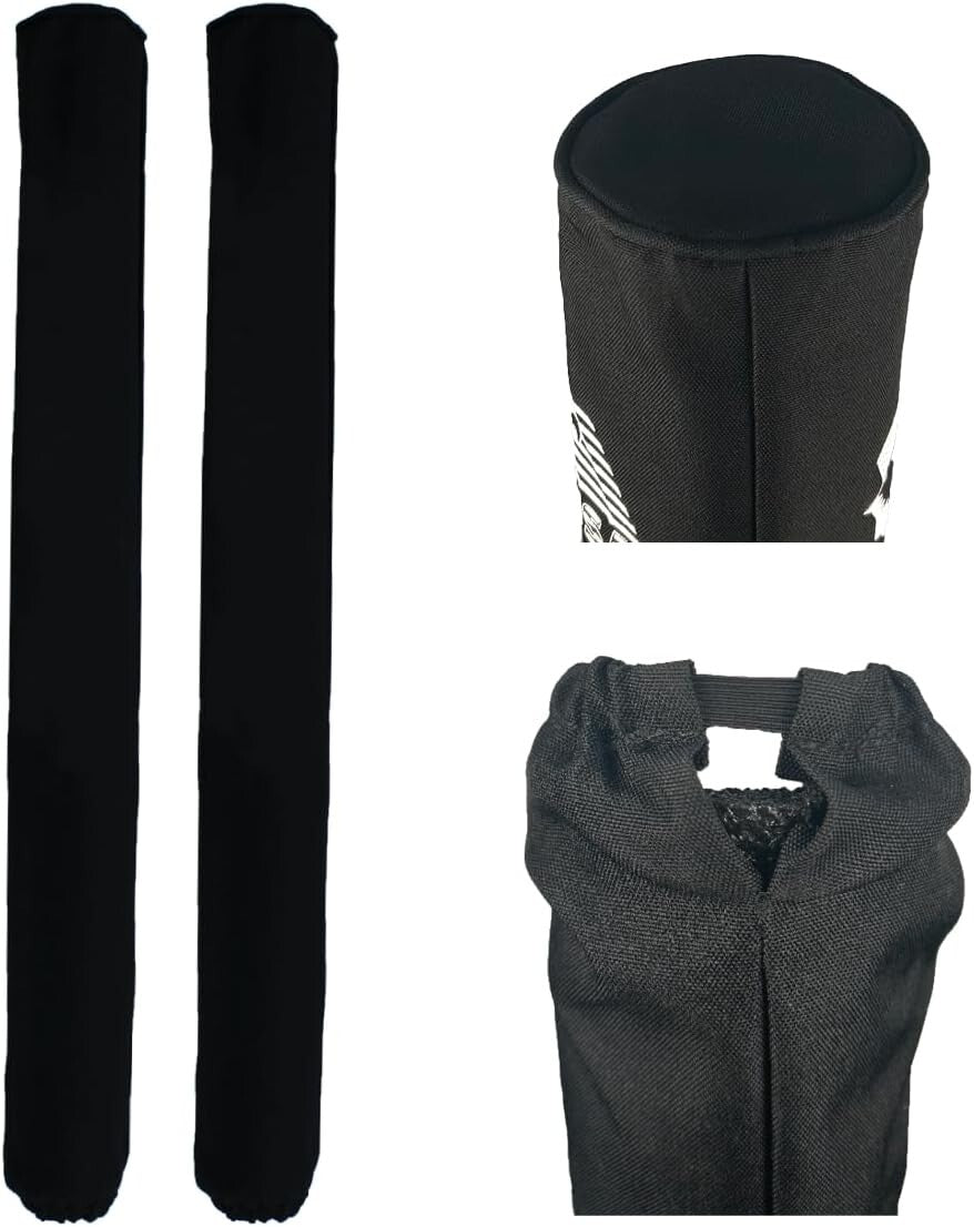 Heavy-Duty Black Boat Trailer Guide Pole Pads - 48-Inch UV Fade Proof Set of Two