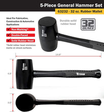 Load image into Gallery viewer, Complete 5-Piece Hammer Collection: Ball Pein, Sledge &amp; More for DIY Projects