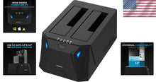 Load image into Gallery viewer, Effortless Cloning &amp; Storage Expansion with USB 3.0 Dual Bay Hard Drive Dock