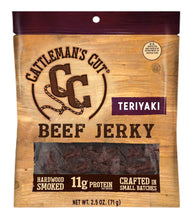 Load image into Gallery viewer, Cattleman's Cut Teriyaki Beef Jerky - 8 Resealable 2.5oz Packs of Flavor
